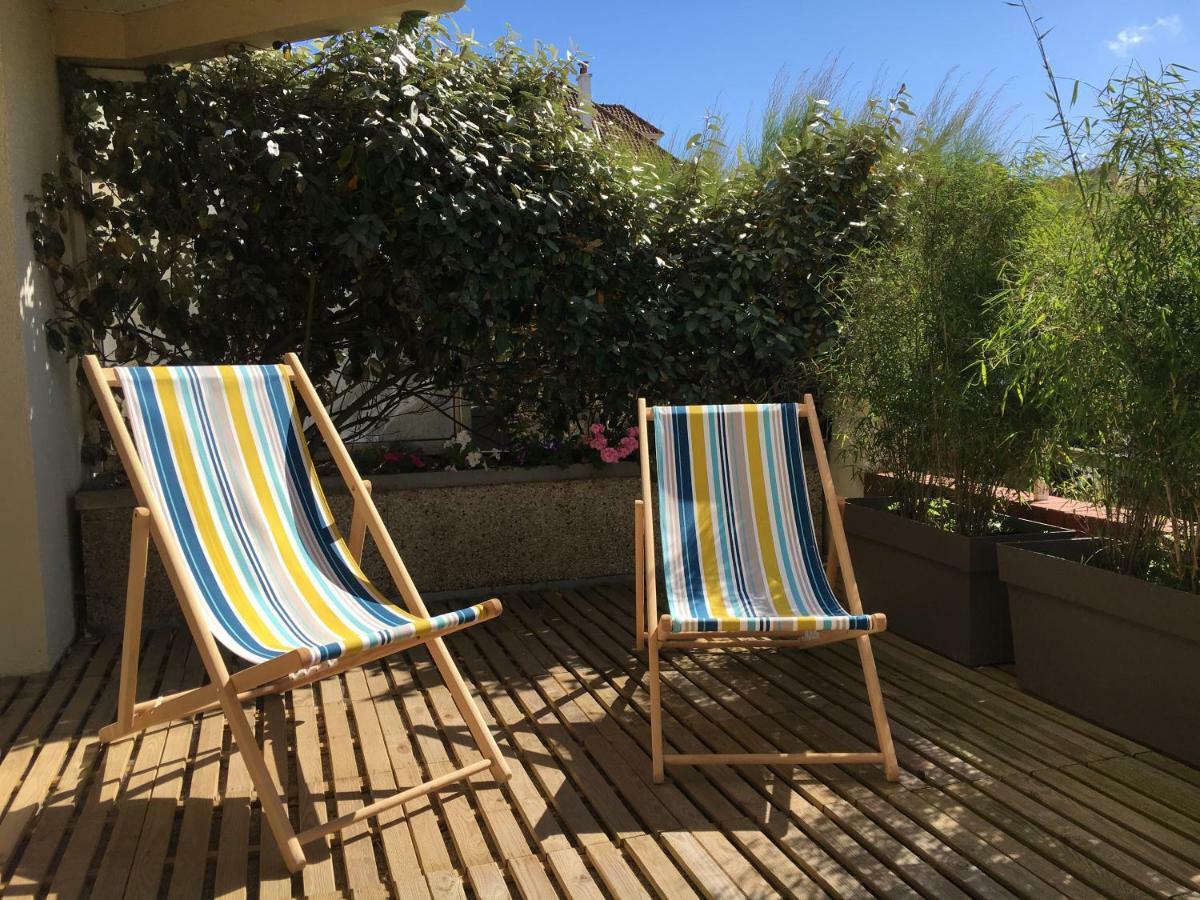 Le Wim'Heureux Terrasse Leilighet Wimereux Eksteriør bilde